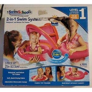 SwimSchool 2-in-1 Swim System BabyBoat & Deluxe Tot Trainer 18-36 Mths Level 1